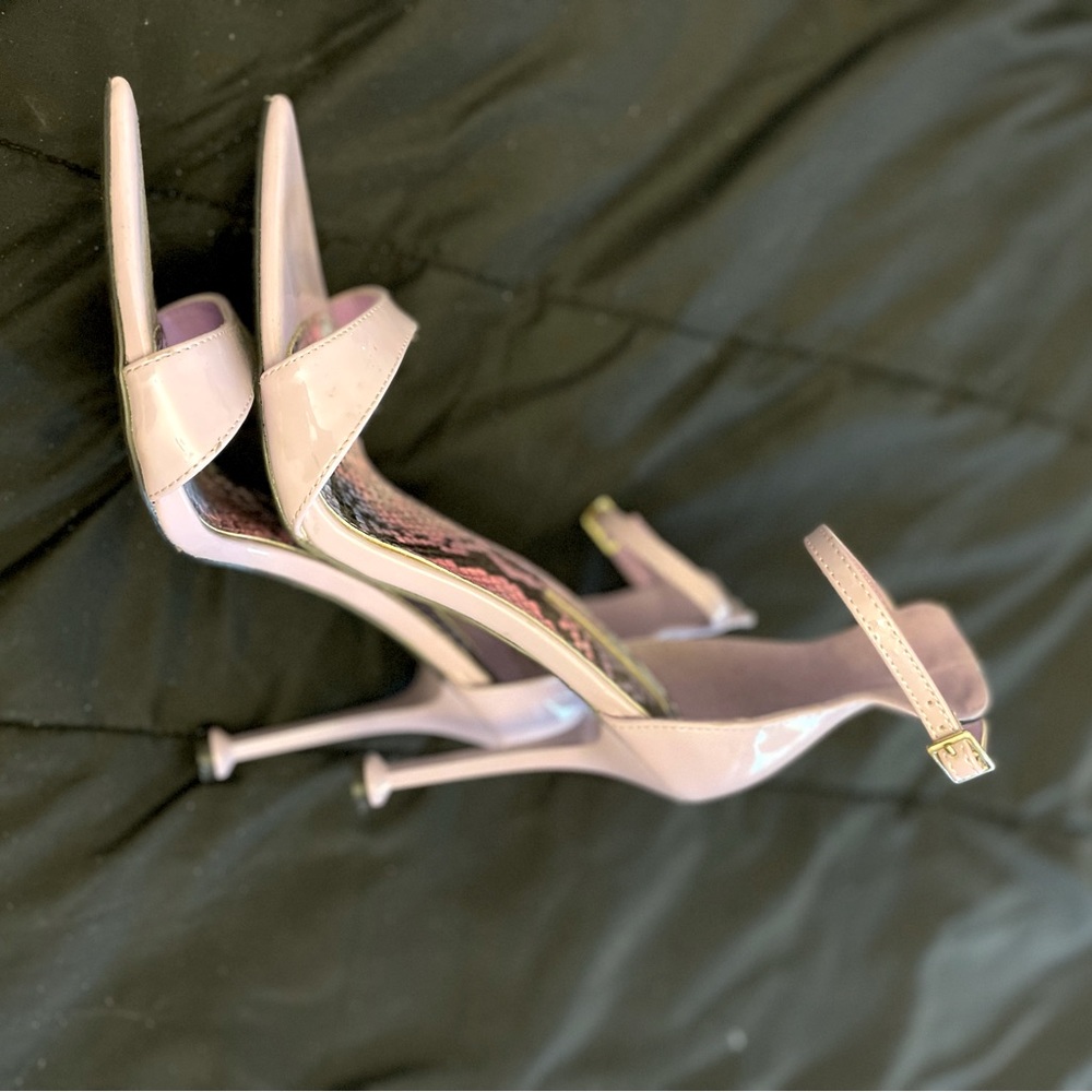Lavender size 9 heels ankle strap